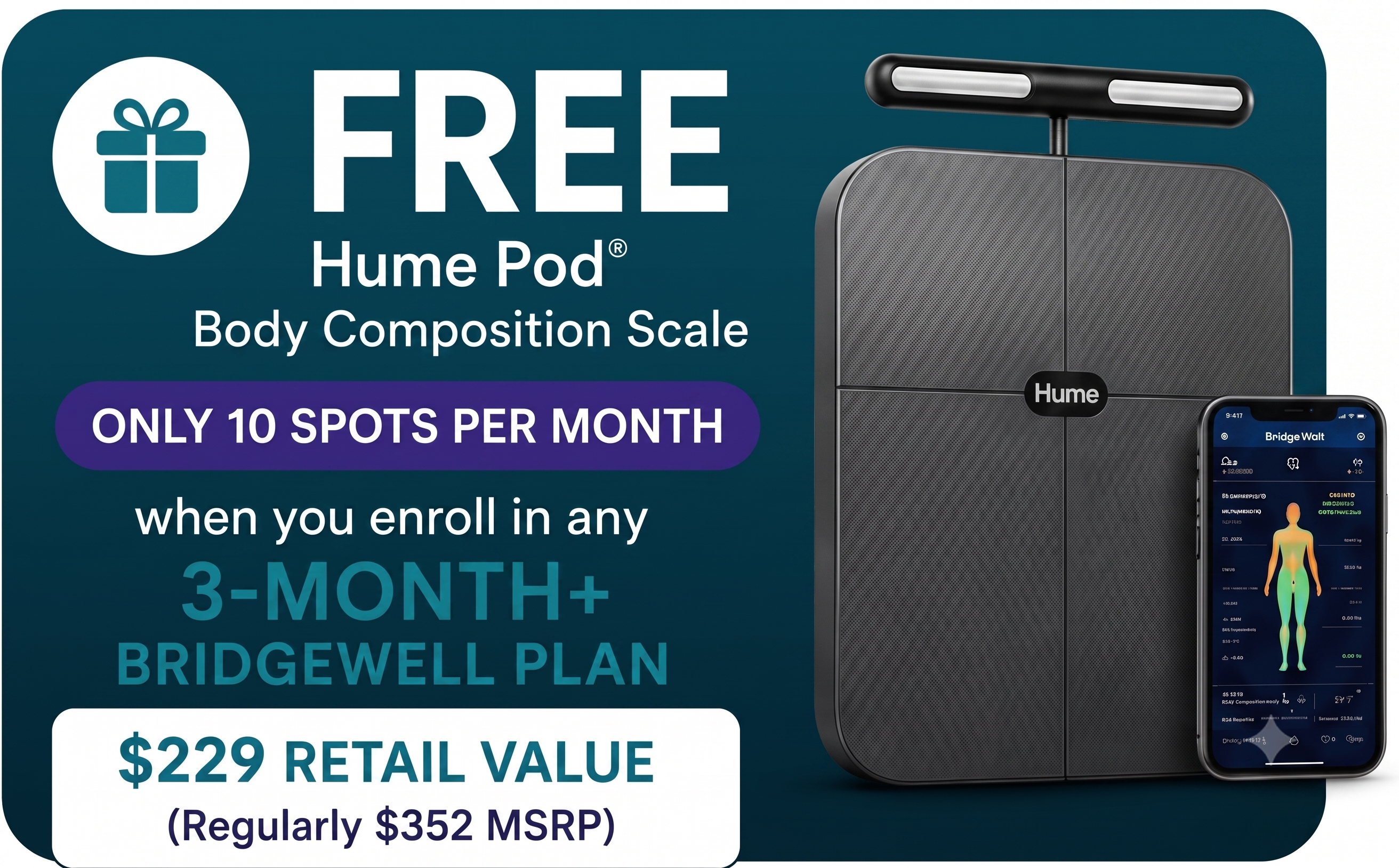 Free Hume Pod body composition scale promotion